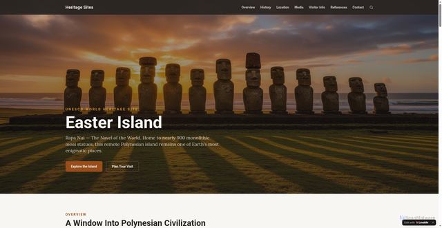 Security scan screenshot of https://easterisland.heritagesites.org/