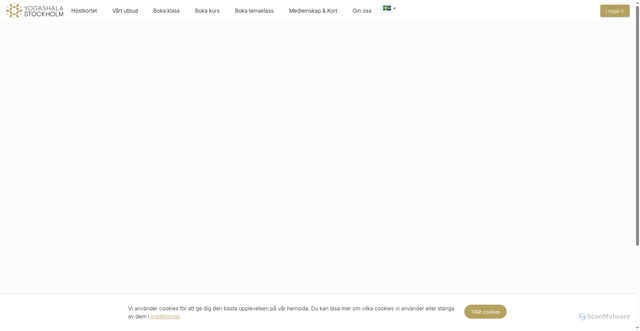 Security scan screenshot of https://yogashalastockholm.se