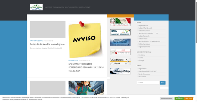 Security scan screenshot of https://www.unionemova.it/