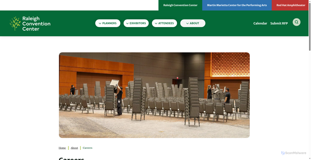 Security scan screenshot of https://www.raleighconvention.com/careers