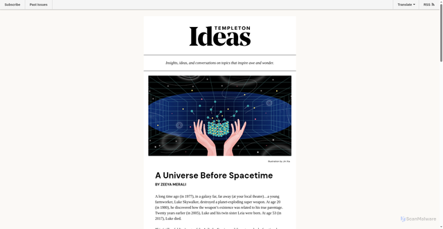 Security scan screenshot of https://mailchi.mp/templeton.org/templetonideas_20260107?e=9a9b26aac6