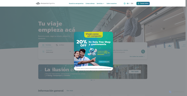 Security scan screenshot of https://aeropuertosargentina.com