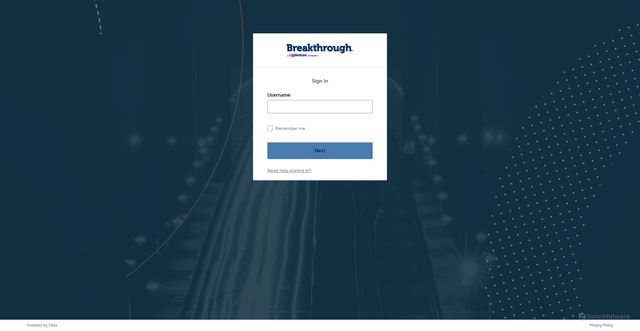 Security scan screenshot of https://sso.breakthroughfuel.com