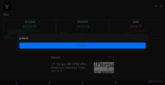 Security scan screenshot of http://bullishh.top/