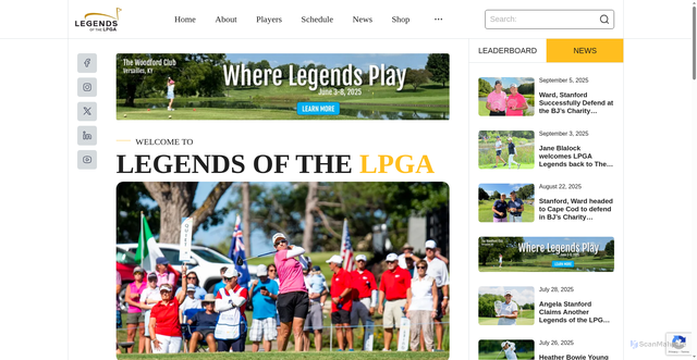 Security scan screenshot of https://thelegendstour.com/