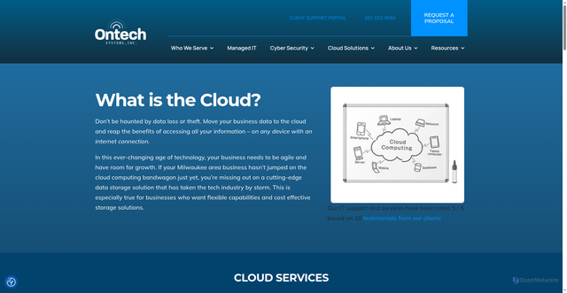 Security scan screenshot of https://ontech.com/what-is-the-cloud/