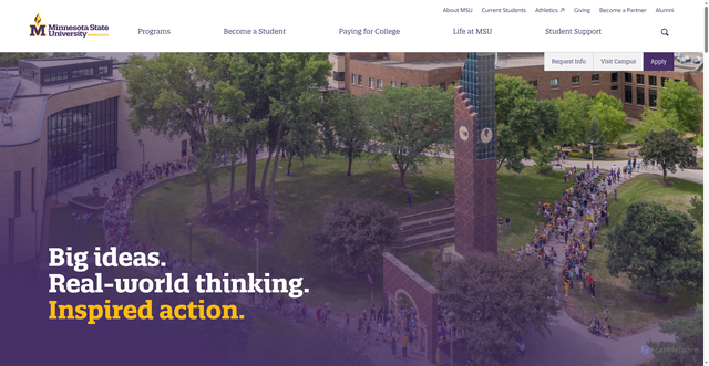 Security scan screenshot of https://www.mnsu.edu/