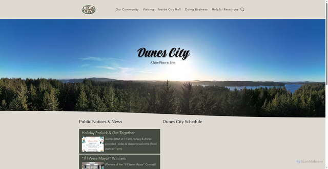 Security scan screenshot of https://www.dunescity.gov/
