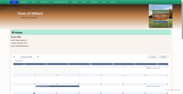 Security scan screenshot of https://www.willardwi.gov/
