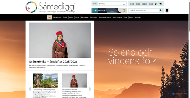 Security scan screenshot of https://sametinget.se/