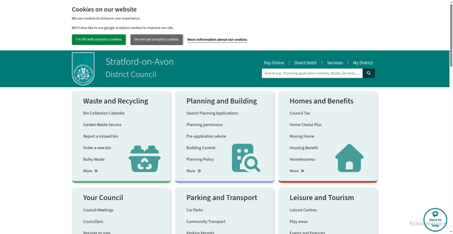 Security scan screenshot of http://www.stratford.gov.uk