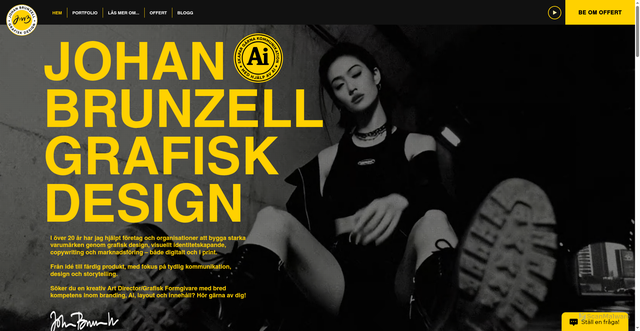Security scan screenshot of https://brunzelldesign.se