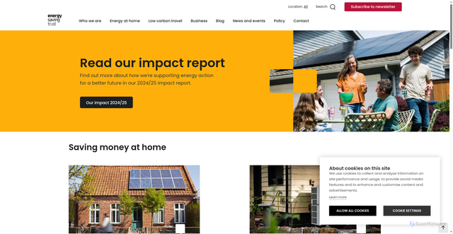 Security scan screenshot of https://energysavingtrust.org.uk/