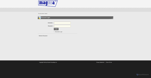 Security scan screenshot of https://pfg.magcoa.com