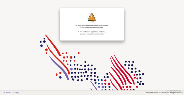Security scan screenshot of https://online-uat.adp.com