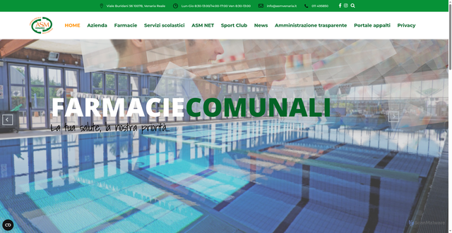 Security scan screenshot of https://www.asmvenaria.it/