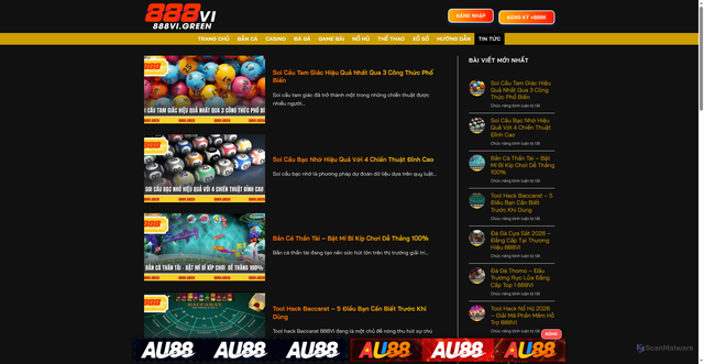 Security scan screenshot of https://888vit3.com/tin-tuc/