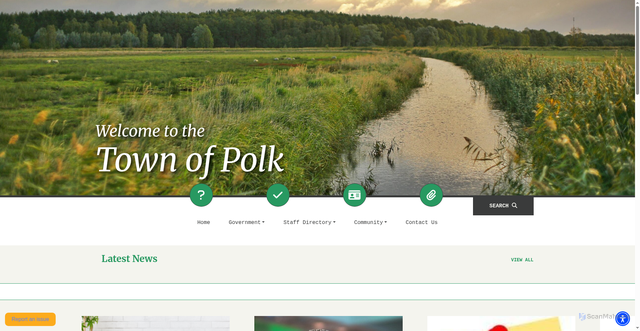 Security scan screenshot of https://townofpolk-wi.gov/