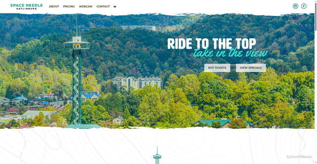 Security scan screenshot of https://www.gatlinburgspaceneedle.com/