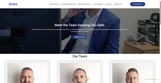 Security scan screenshot of https://sterlingsecurity.co.nz/peace-of-mind/
