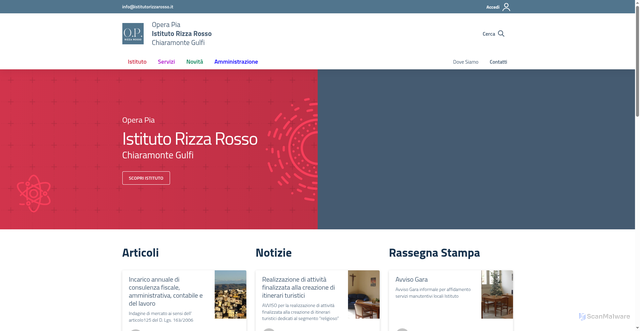 Security scan screenshot of https://www.istitutorizzarosso.it/