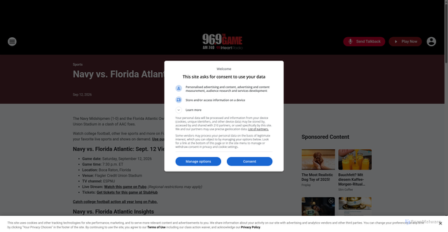 Security scan screenshot of https://969thegame.iheart.com/content/2026-09-12-navy-vs-florida-atlantic-sept-12-tv-stream/