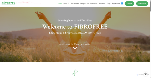 Security scan screenshot of https://www.fibrofreerecoverygroup.com/