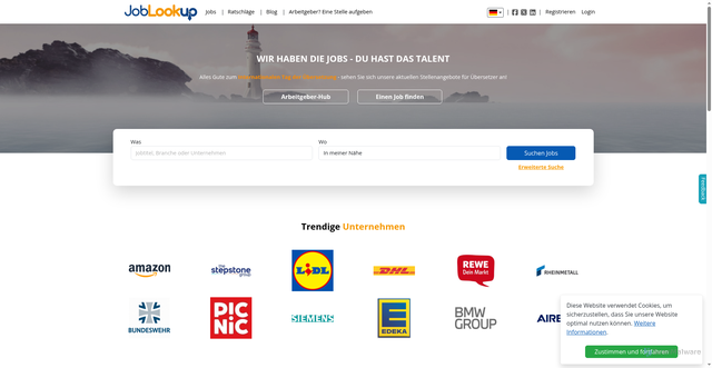 Security scan screenshot of https://joblookup.com