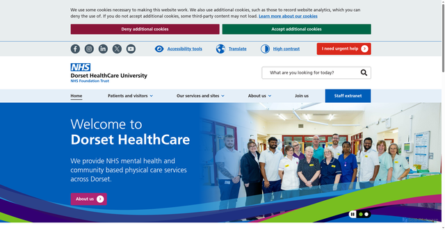 Security scan screenshot of https://www.dorsethealthcare.nhs.uk/