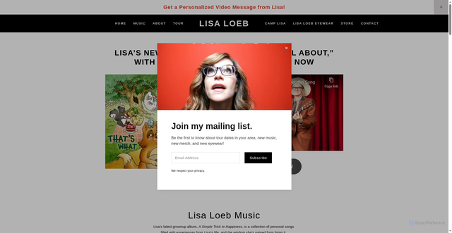Security scan screenshot of https://www.lisaloeb.com/