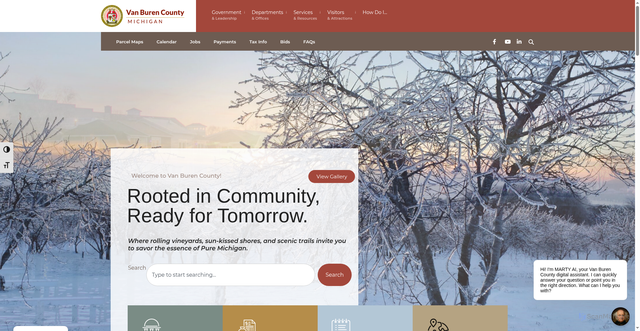 Security scan screenshot of https://vanburencountymi.gov/