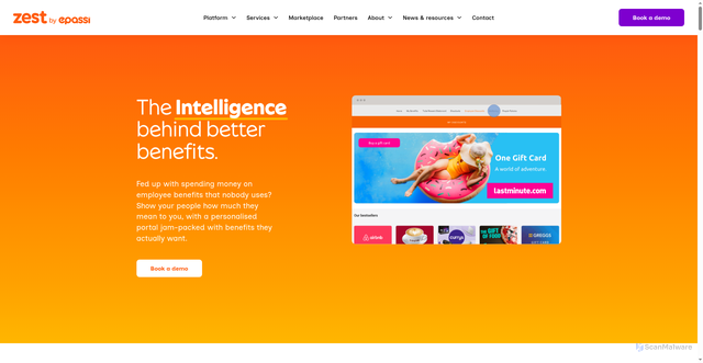 Security scan screenshot of https://zestbenefits.com