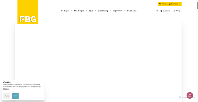 Security scan screenshot of https://www.falkenberg.se/