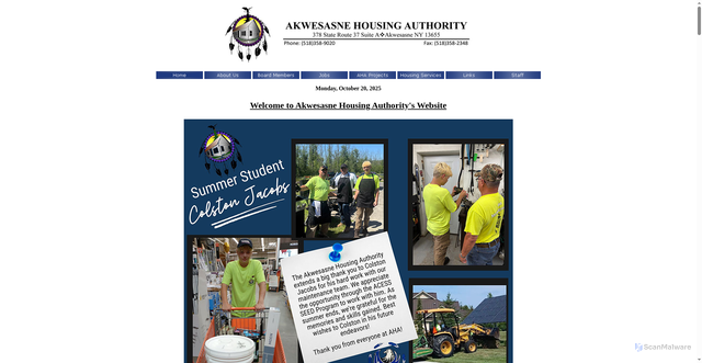 Security scan screenshot of https://aha-nsn.gov/