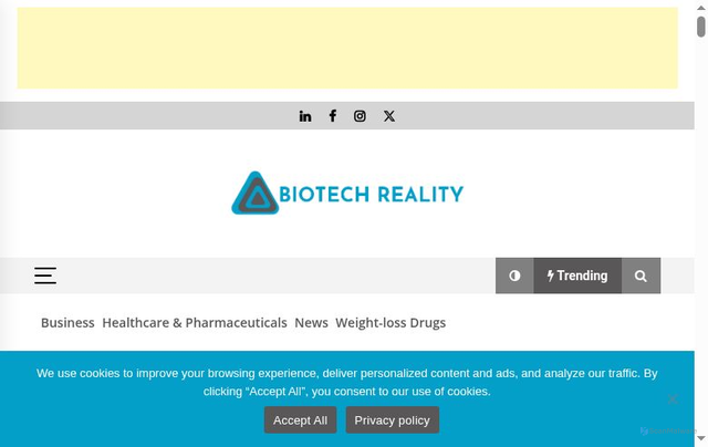 Security scan screenshot of https://www.biotechreality.com/2025/06/lilly-to-offer-all-approved-doses-of-zepbound-tirzepatide-in-single-dose-vials-through-lillydirect.html
