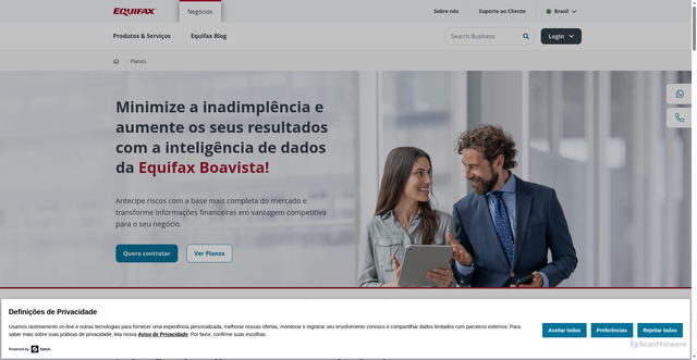 Security scan screenshot of https://boavistascpc.com.br