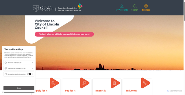 Security scan screenshot of https://www.lincoln.gov.uk:443/