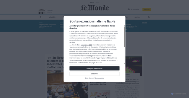 Security scan screenshot of https://reglement-peagefr.com/