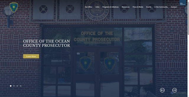 Security scan screenshot of https://ocponj.gov/