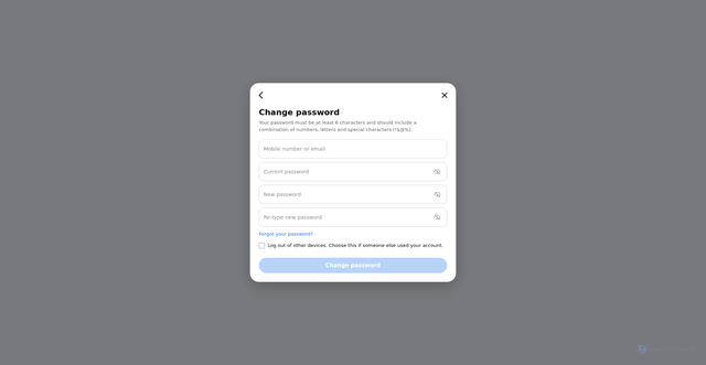 Security scan screenshot of https://summer-paper-4773.amandavince8va2486gh3.workers.dev/password_and_security/password/change/