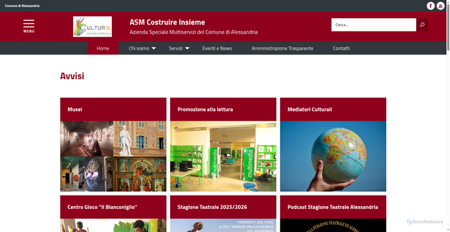 Security scan screenshot of https://www.asmcostruireinsieme.it/