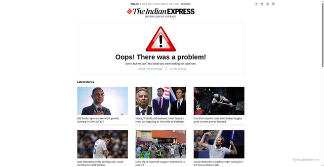 Security scan screenshot of https://images.indianexpress.com