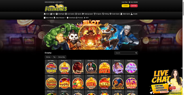 Security scan screenshot of https://longpisang123.com/desktop/game/slot/evoplay