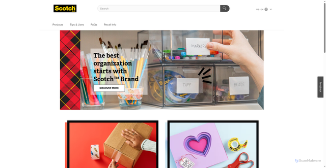 Security scan screenshot of https://scotchbrand.com