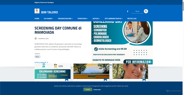 Security scan screenshot of https://www.bimtaloro.it/