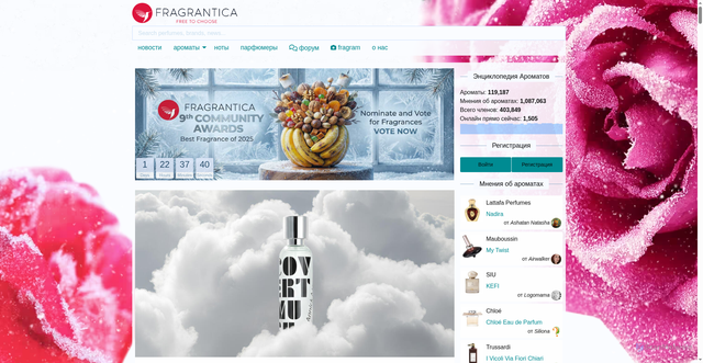Security scan screenshot of https://fragrantica.ru