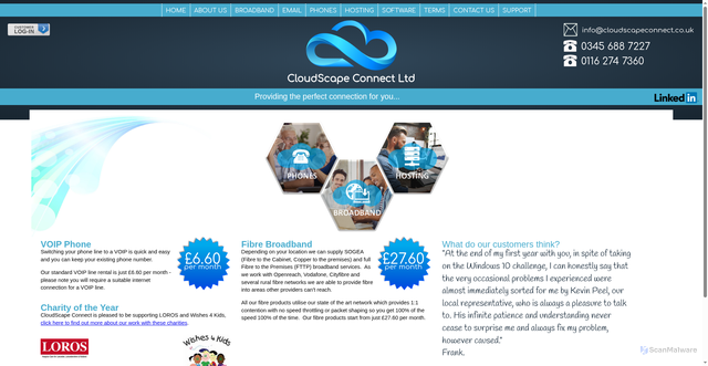 Security scan screenshot of https://www.cloudscapeconnect.com/