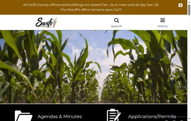 Security scan screenshot of https://swiftcounty.gov/