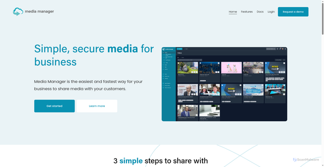 Security scan screenshot of https://mediamanager.io