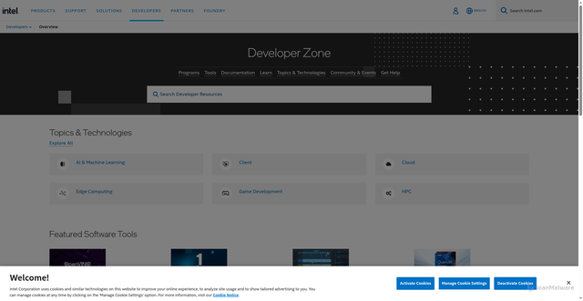 Security scan screenshot of https://software.intel.com/